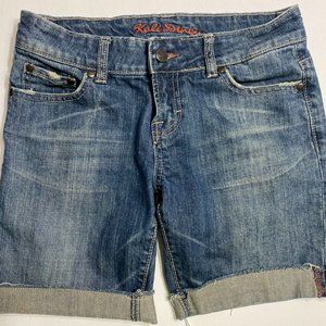 KALI DENIM CO. Ladies size 1 Denim Shorts Rolled Frayed cuff Size 1 XP Like New